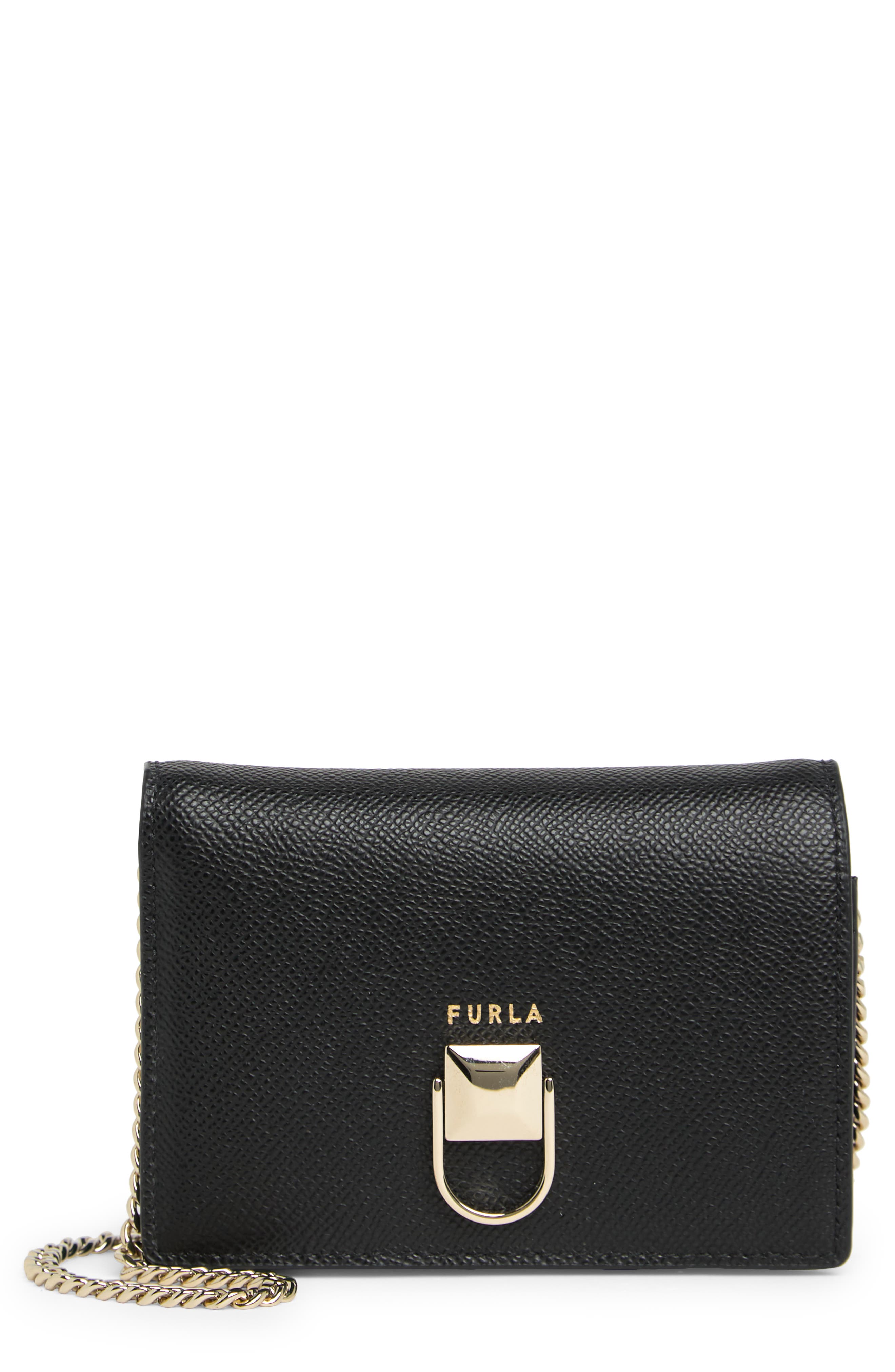 Furla Circle Tri-Fold Chain Strap Crossbody, Main, color, 