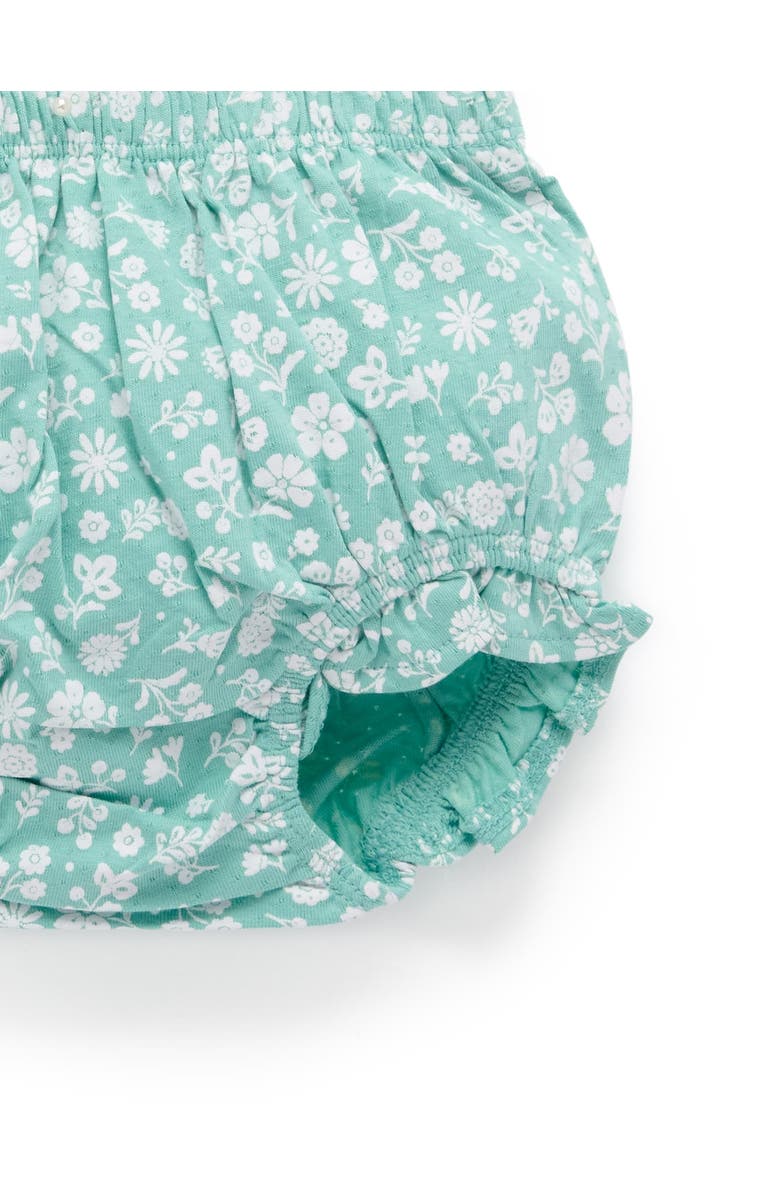 Purebaby Embroidered Top and Bloomer Set, Alternate, color, Silhouette Print