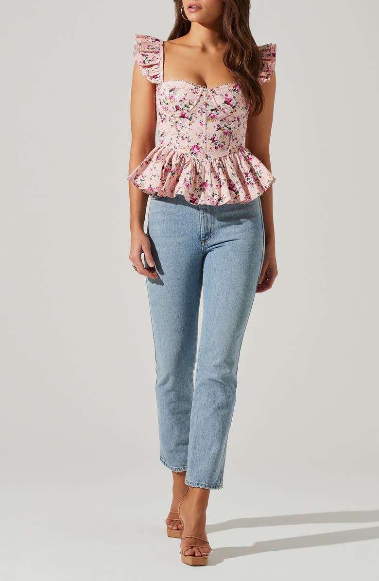 ASTR the Label Baylin Floral Peplum Top, Alternate, color, 
