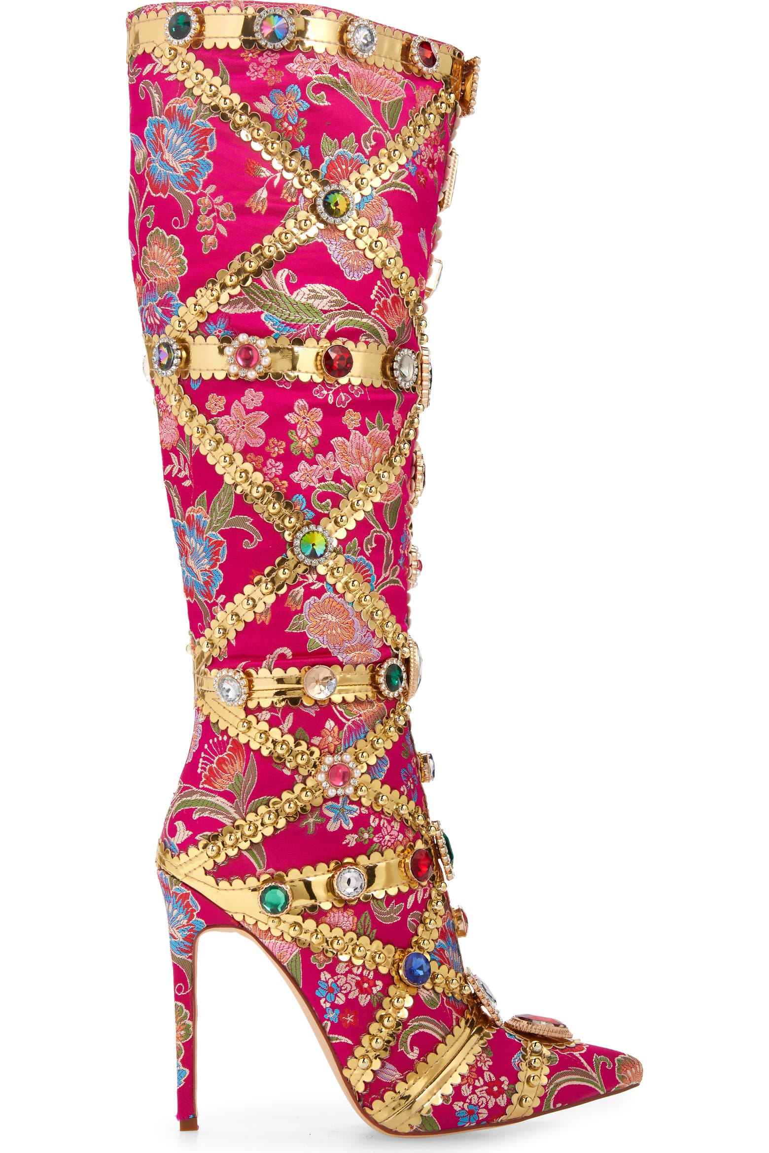 AZALEA WANG Confident Embroidered Knee High Boot (Women) | Nordstromrack