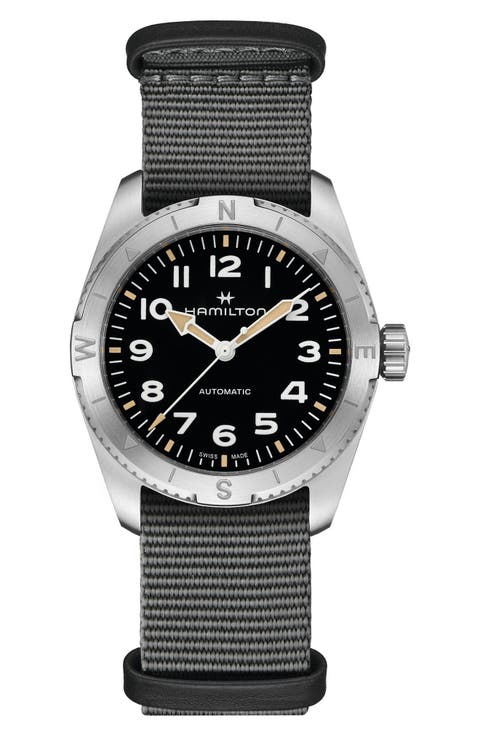 Khaki Field Expedition Automatic NATO Strap Watch, 37mm