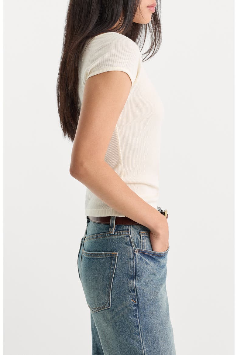 Variegated Rib Top, Alternate, color, CHALK