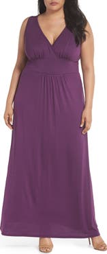 Loveappella Surplice Maxi Dress
