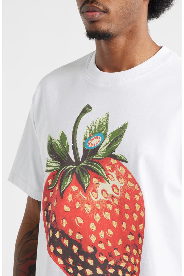 Boxy Diamond Berry Graphic T-Shirt, Alternate, color, WHITE