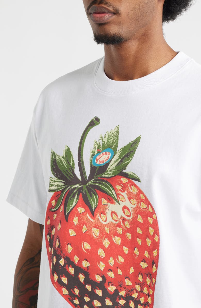 Billionaire Boys Club Boxy Diamond Berry Graphic T-Shirt, Alternate, color, White