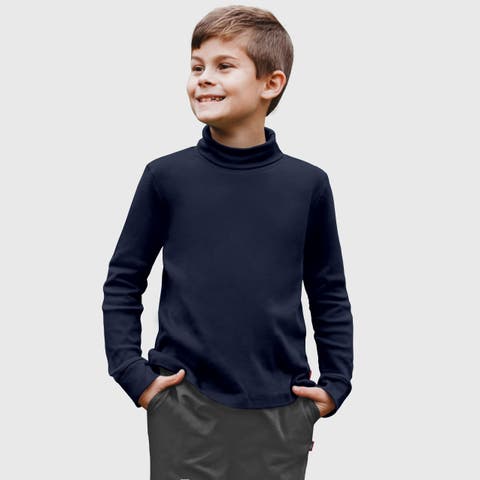 Boys and Girls Soft Cotton Turtleneck (Toddler/Kids)