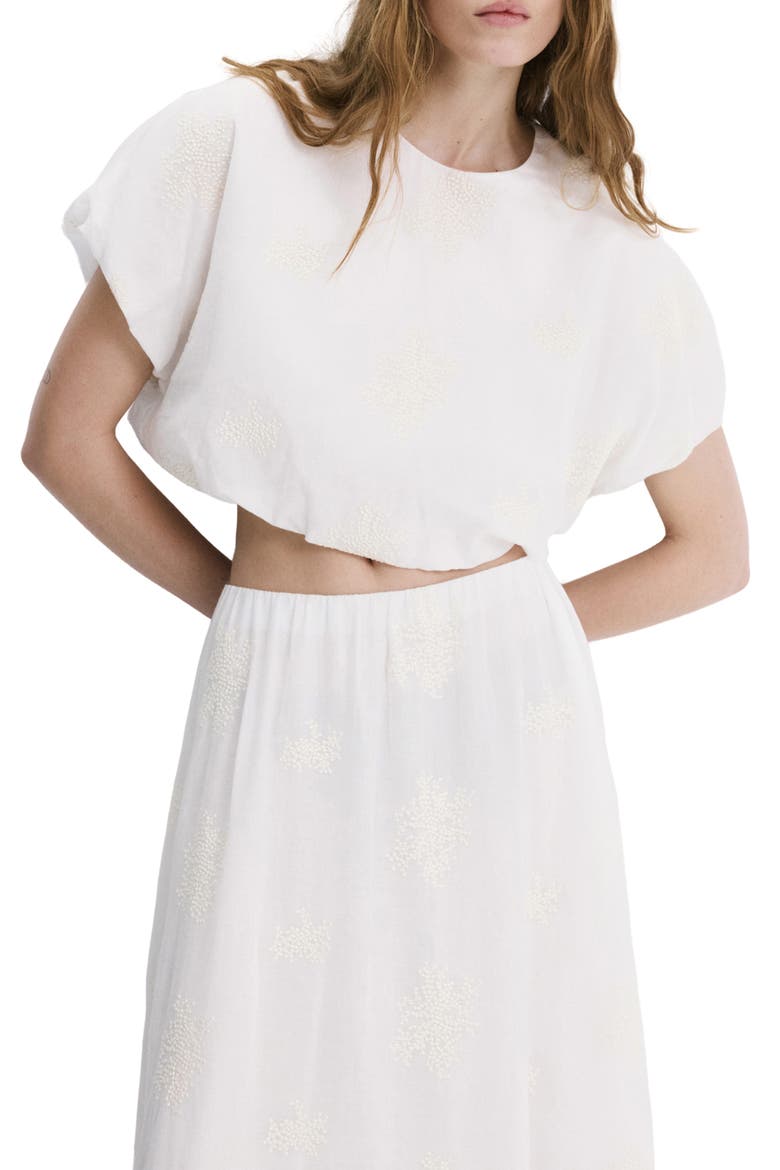 Embroidered Top, Main, color, ECRU