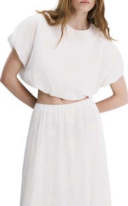 MANGO Embroidered Top