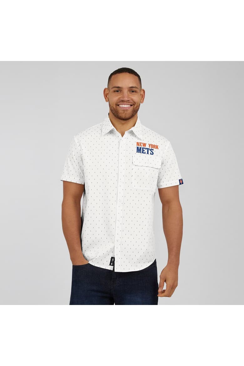 Men's Darius Rucker Collection by Fanatics  Cream New York Mets Printed Button-Down Top, Alternate, color, Cream