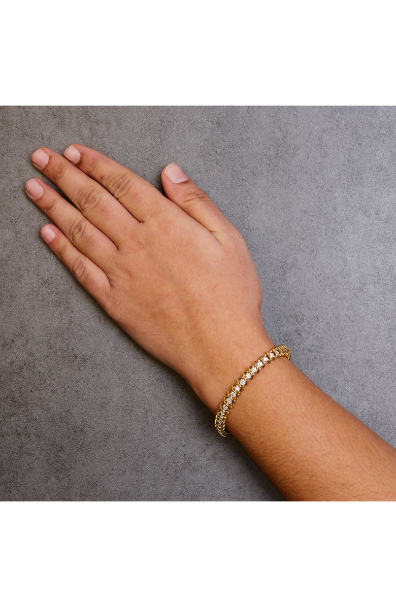 Haus of Brilliance 18K Yellow Gold 4.0 Cttw Diamond S-Link Inch Tennis Bracelet, Alternate, color, Yellow