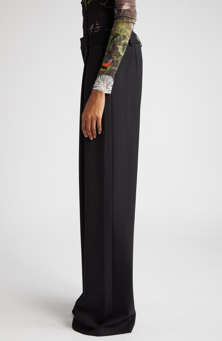 MONSE Floral Print Bustier Stretch Wool Pants, Alternate, color, 