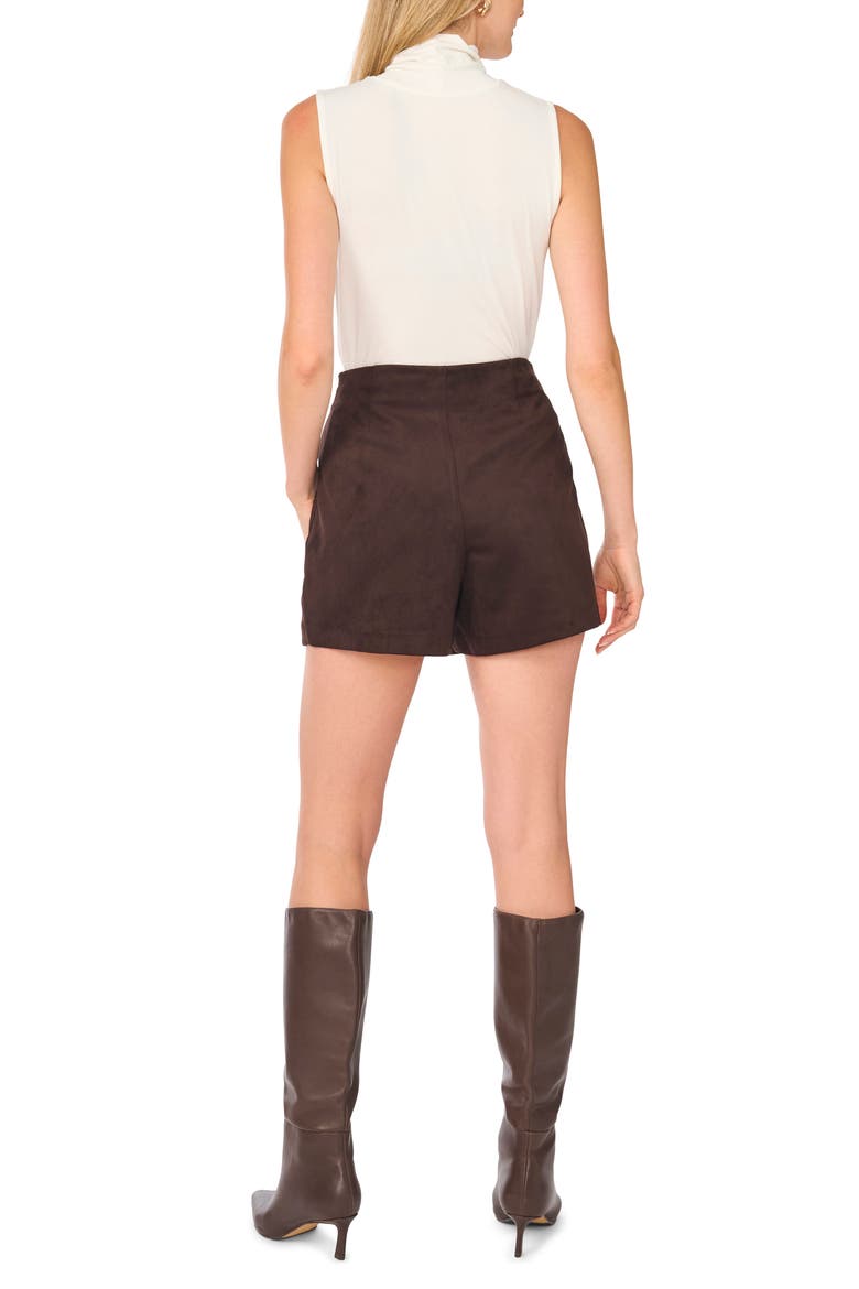 Faux Leather Skort, Alternate, color, CALL ME CHOCOLATE