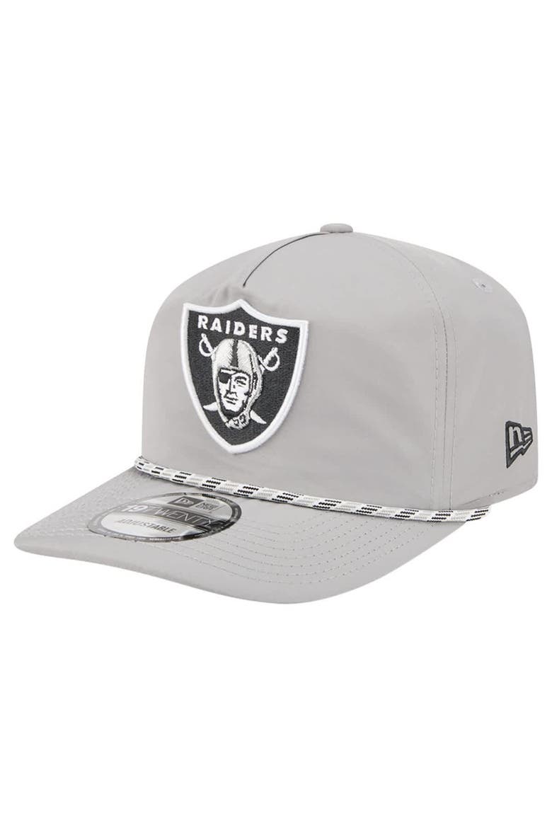 Men's New Era Silver Las Vegas Raiders Rope 19TWENTY Hat, Main, color, Silver