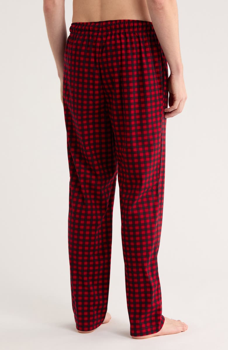 Nautica Buffalo Check Print Fleece Pajama Pants, Alternate, color, Nautica Red