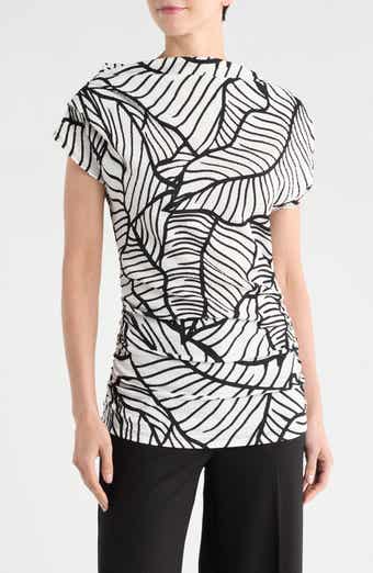Cowl Neck Cap Sleeve Top