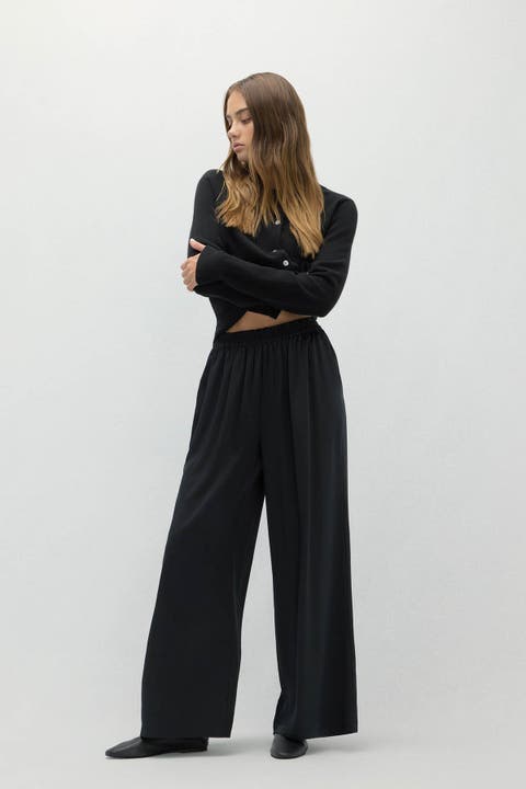 Evan Silk Wide Leg Pant