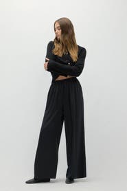 NAKED CASHMERE Evan Silk Wide Leg Pant