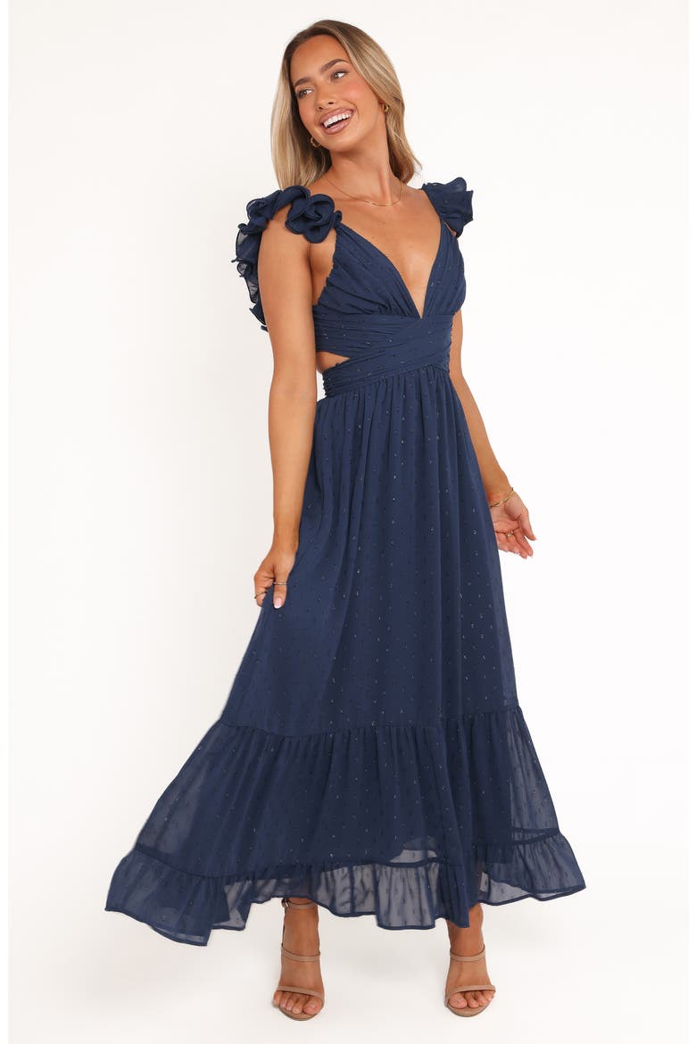 Harmony Floral Maxi Dress, Alternate, color, NAVY