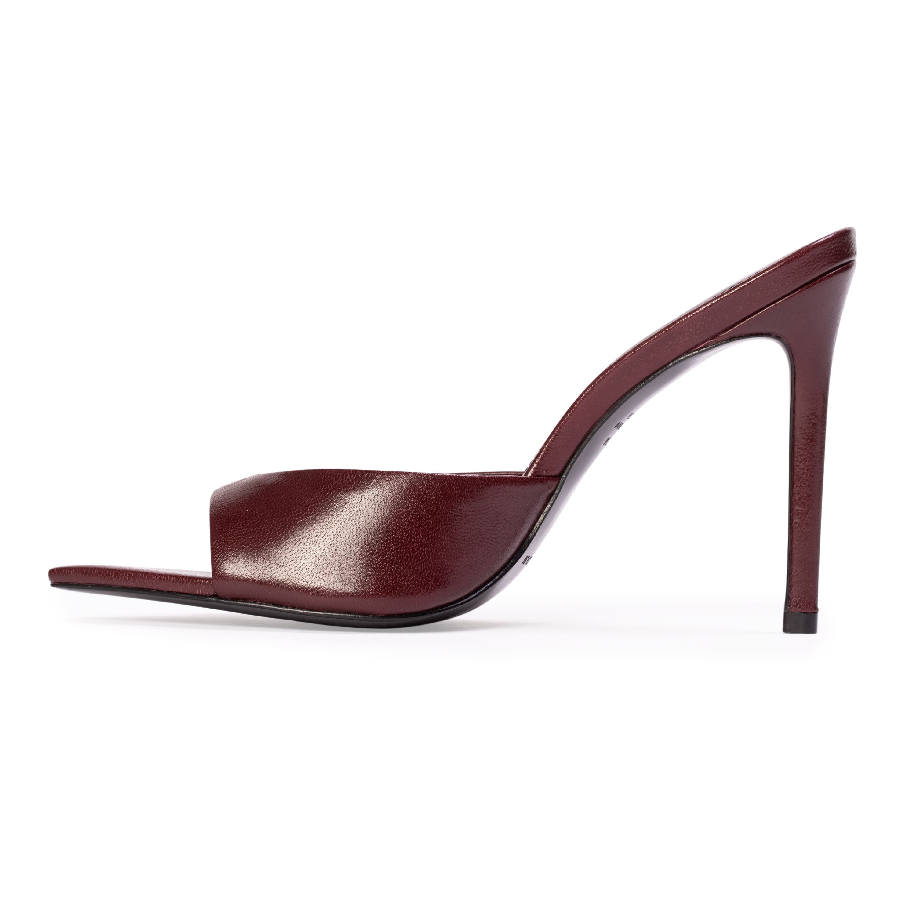Brea Leather Mule, Alternate, color, Bordeaux Leather