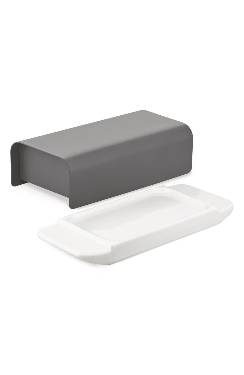 ALESSI Mattina Butter Dish, Alternate, color, Dark Gray