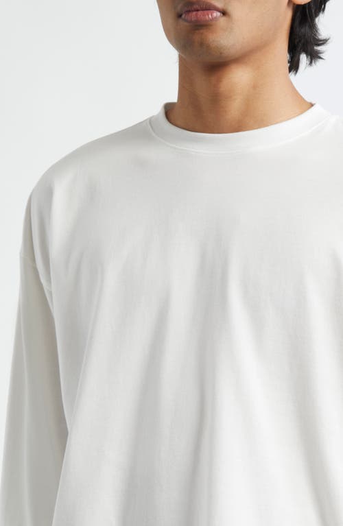 Issey Miyake Homme Plissé Invitation Long Sleeve Graphic T-shirt In White