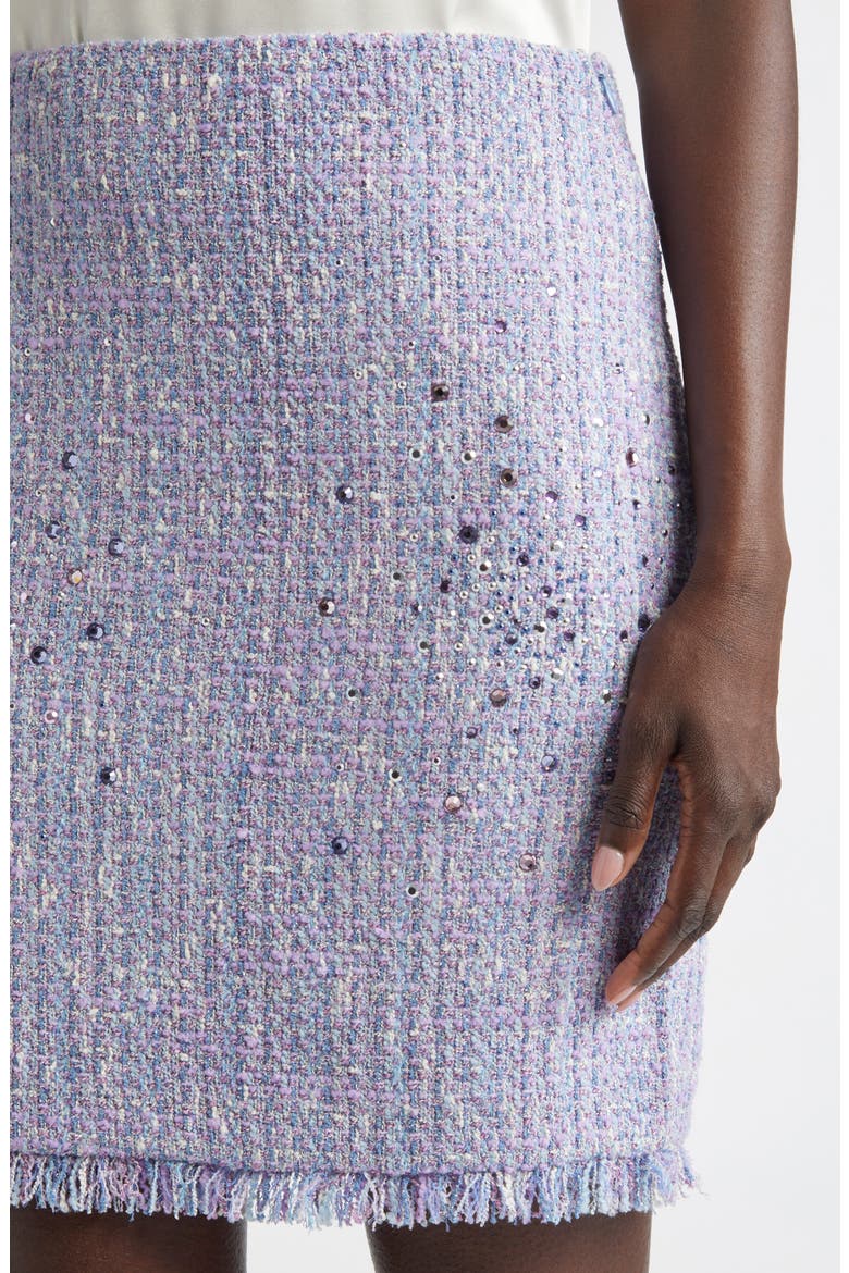 Darcy Monroe Tweed Skirt, Alternate, color, LIGHT VIOLET/ BLUE LAGOON