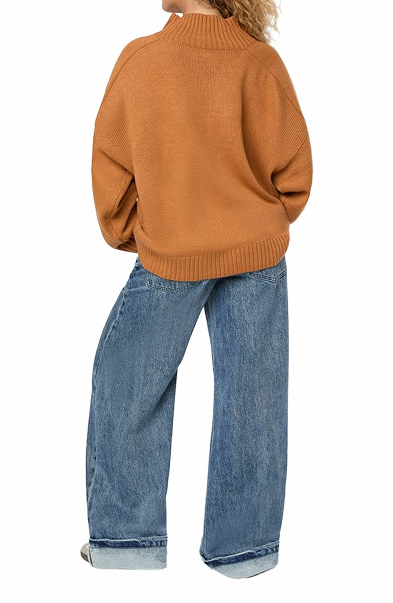 WeWoreWhat Oversized Funnel Neck Sweater, Alternate, color,