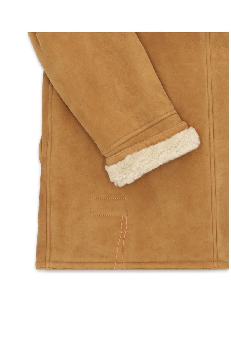 Shearling Double Breasted Jacket, Alternate, color, Camel