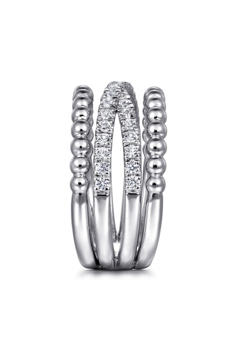Bujukan Sterling Silver White Sapphire Ring, Alternate, color, STERLING SILVER