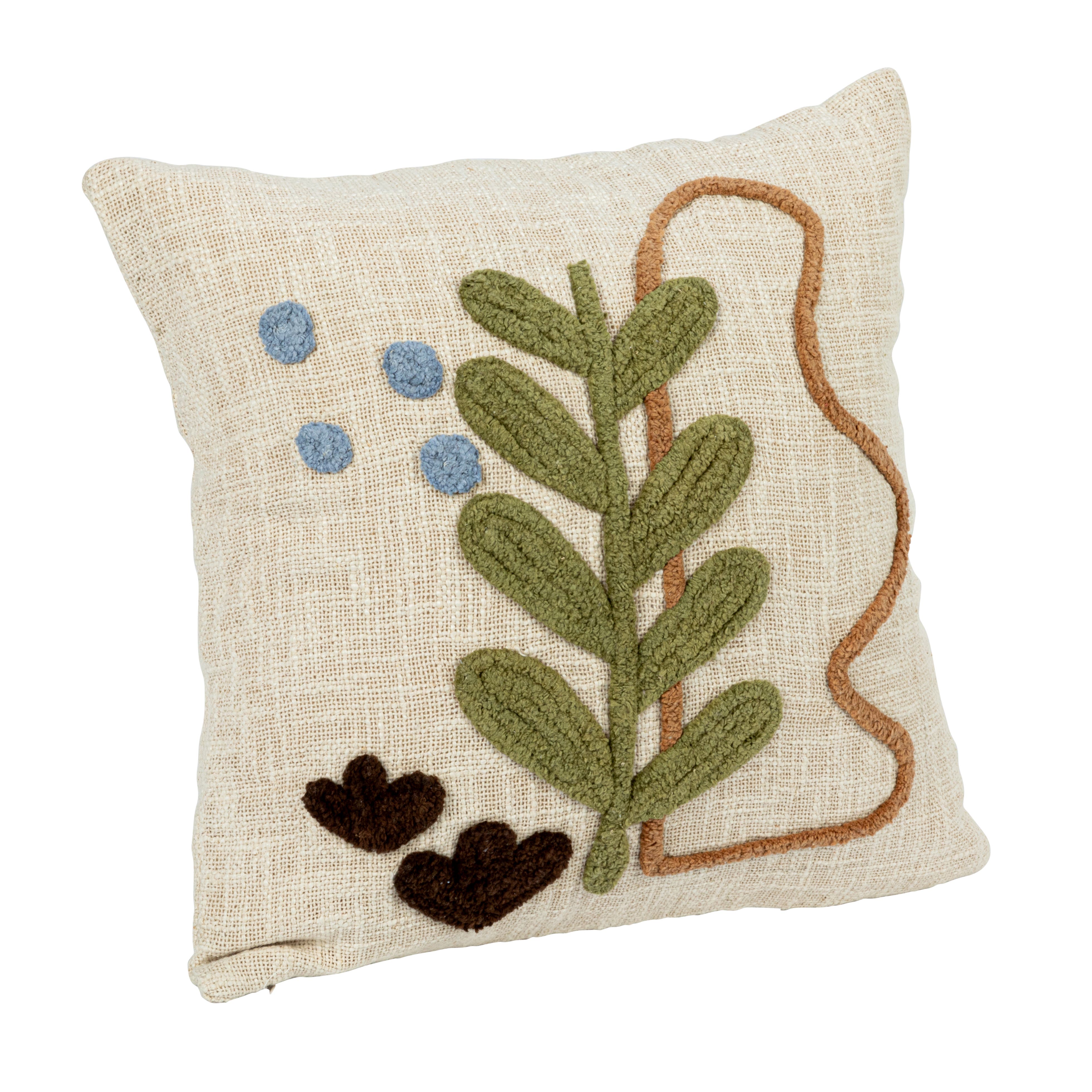 Storied Home Cotton Slub Pillow