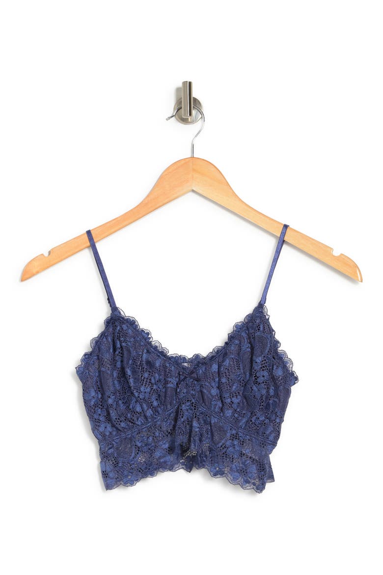 Lace Spaghetti Strap Bralette, Alternate, color, V BLUE