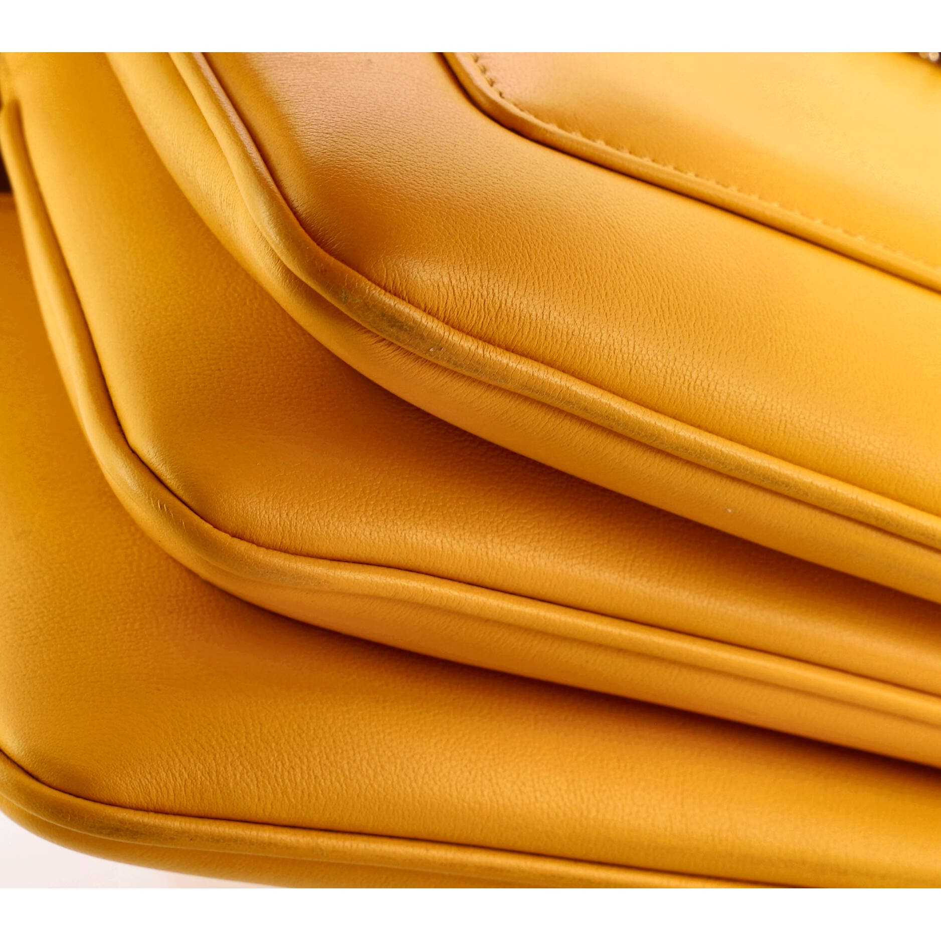 Serpenti Reverse Shoulder Bag Leather Small, Alternate, color, Yellow