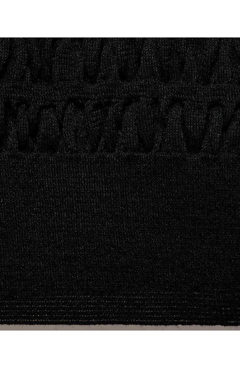 MANGO Textured Short Sleeve Polo Sweater, Alternate, color, Black