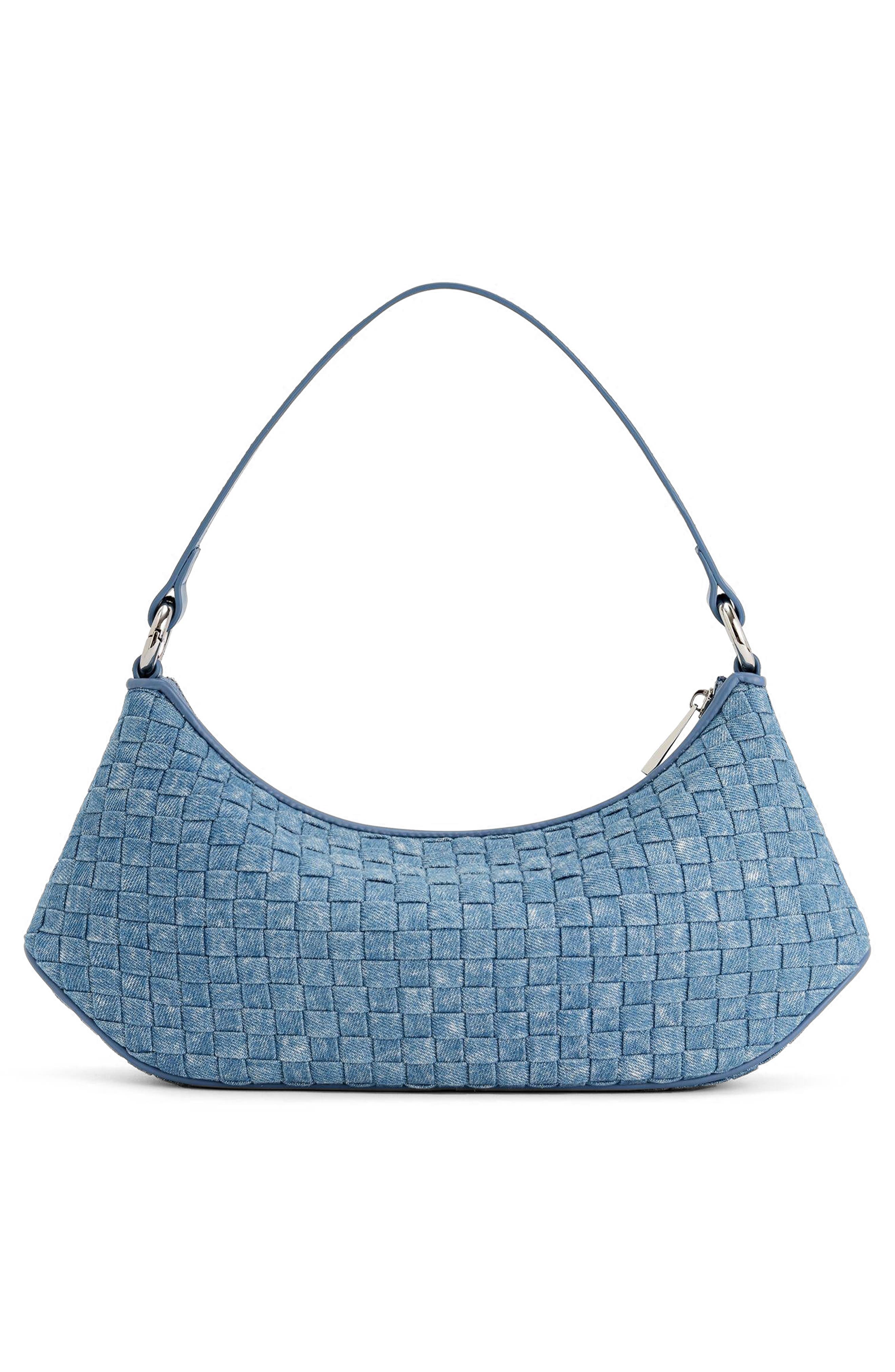 JW PEI Lily Woven Denim Shoulder Bag, Alternate, color, 