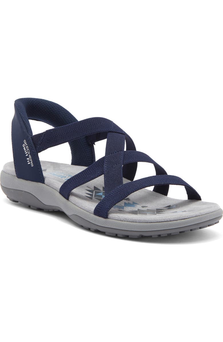 SKECHERS Reggae Slim Swift-Fit Sandal, Main, color, Navy