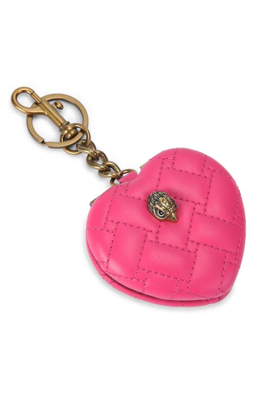 Kurt Geiger London Kensington Heart Mirror Bag Charm In Pink
