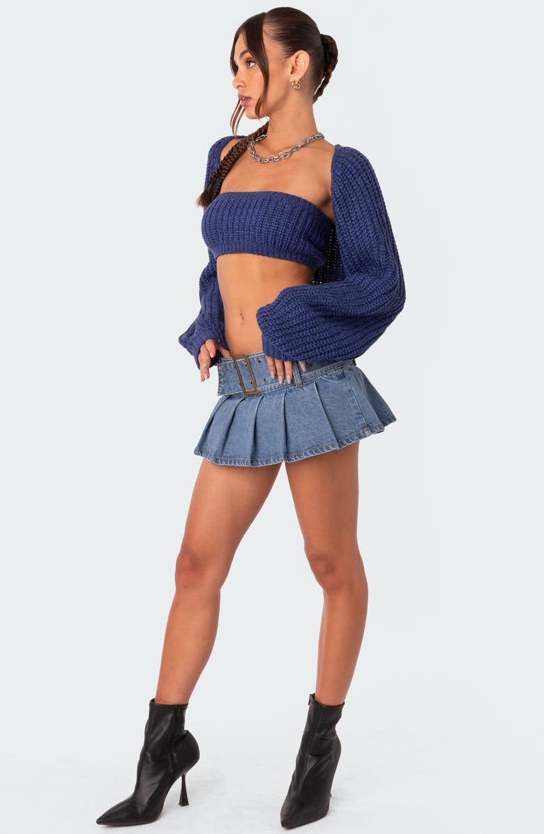 EDIKTED Cori Two-Piece Bandeau & Shrug, Alternate, color, 