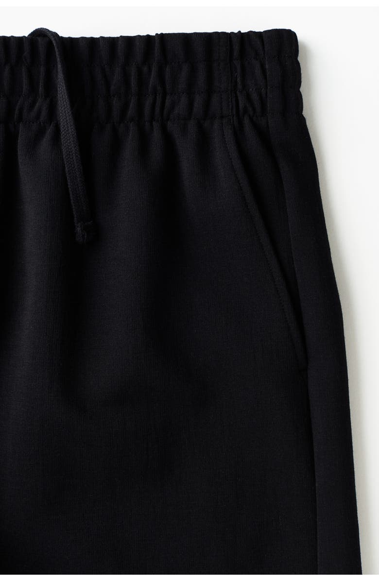 H&M Relaxed Fit Interlock Shorts, Alternate, color, Black