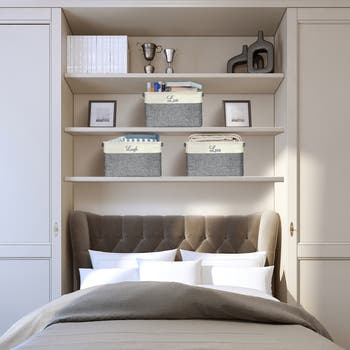 Cream Twill Storage Basket - Set of 3