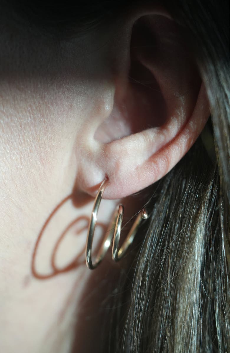 ALBISIA Elio Double Hoop, Alternate, color, 14K Yellow Gold