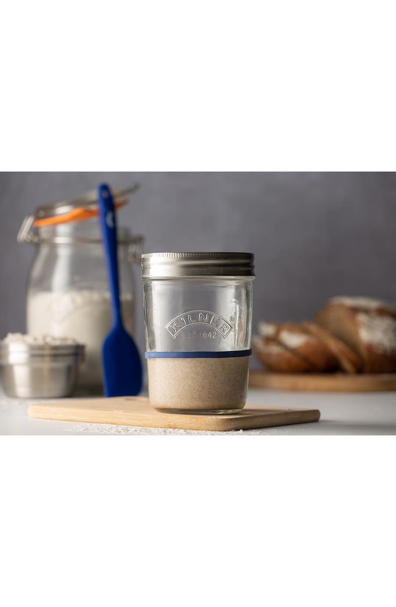Kilner Sourdough Starter Set, 2 Glass Jars with Spatula and Measuring Markers, Alternate, color, Clear