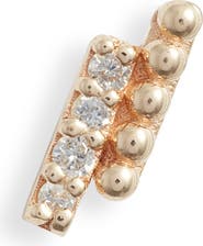 Anzie Dew Drop Pavé Bar Single Stud Earring
