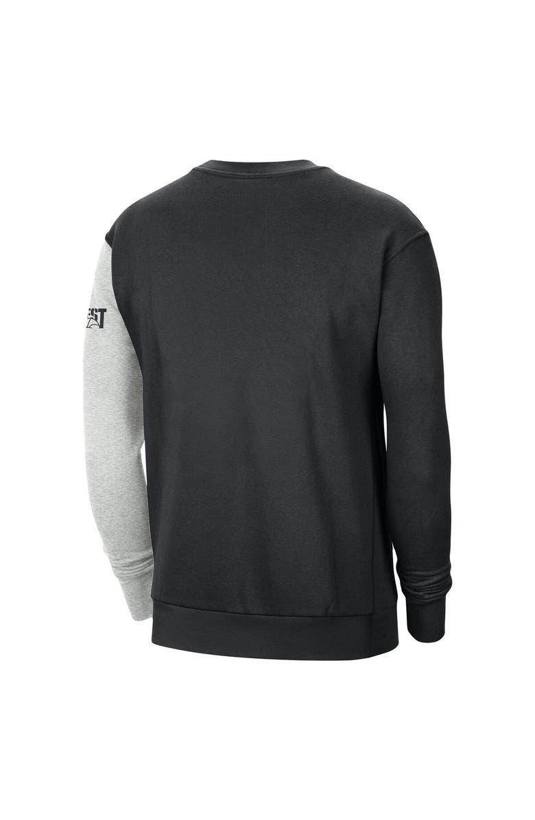 Nike Men's Nike Black/Heather Gray Golden State Warriors Courtside Versus Force & Flight Pullover Sweatshirt, Alternate, color, Black