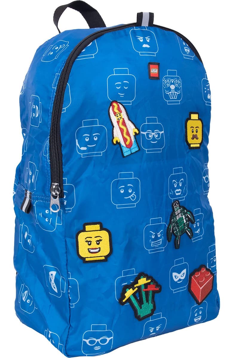 HAIKU Minifigure Packable Backpack W/ 6 Patches, Alternate, color, Iconic