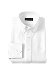 Paul Fredrick Non-iron Cotton Herringbone Button Down Collar Dress Shirt