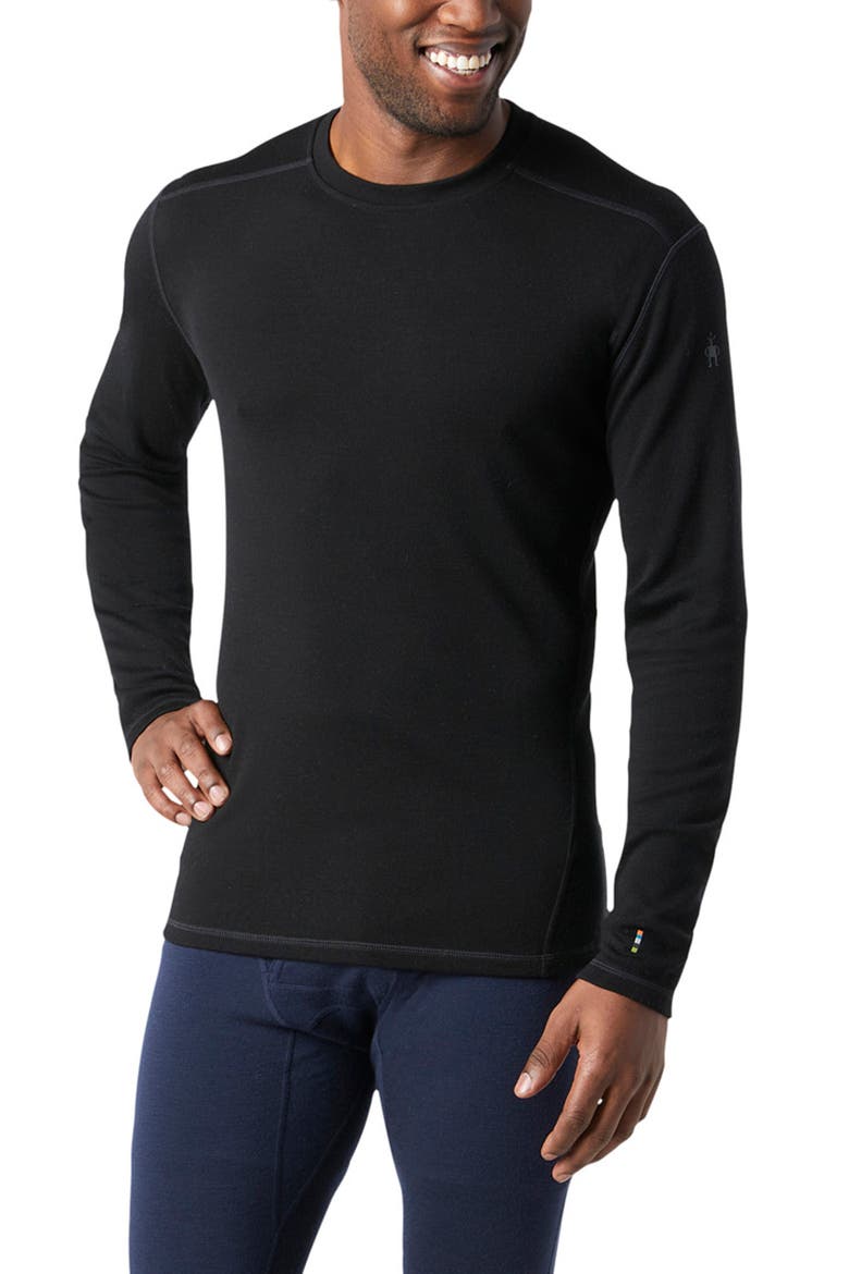 Merino 250 Base Layer Long Sleeve Crewneck Shirt, Main, color, BLACK
