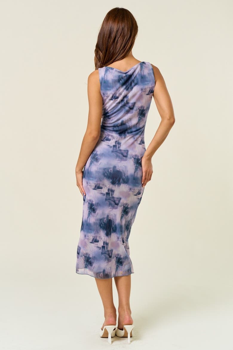 Sleeveless Mesh Dress, Alternate, color, Blue