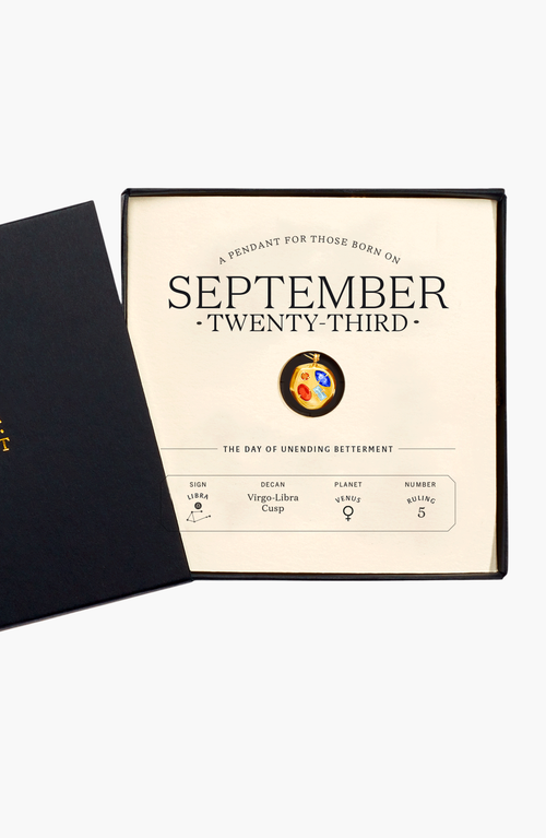 Birthdate Co. The September Birthdate Gold Pendant In September 23rd - Gold