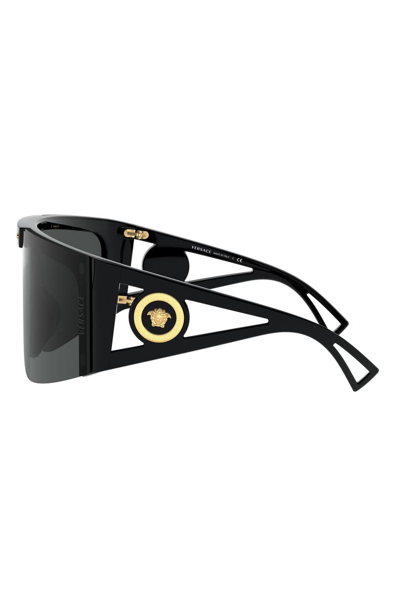 Versace 46mm Interchangeable Shield Sunglasses, Alternate, color, 