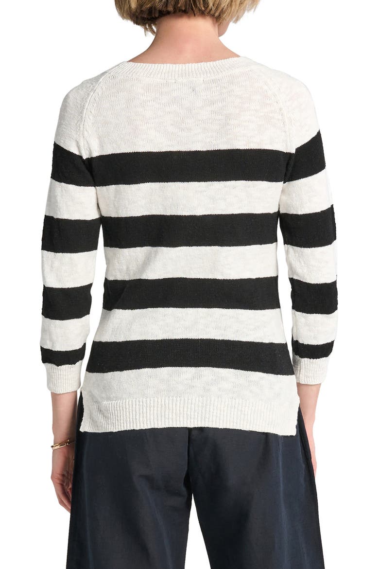 Mariner Stripe Cotton Sweater, Alternate, color, WHITE